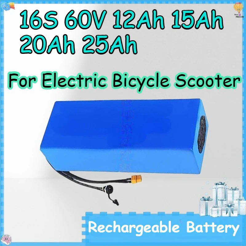 16S 60V 12Ah 15Ah 20Ah 25Ah Rechargeable Batteries for Electric Bicycle Scooter 18650 Lithium-ion Battery Pack
16S 60V 12Ah 15Ah 20Ah 25Ah Rechargeable Batteries for Electric Bicycle Scooter 18650 Lithium-ion Battery Pack