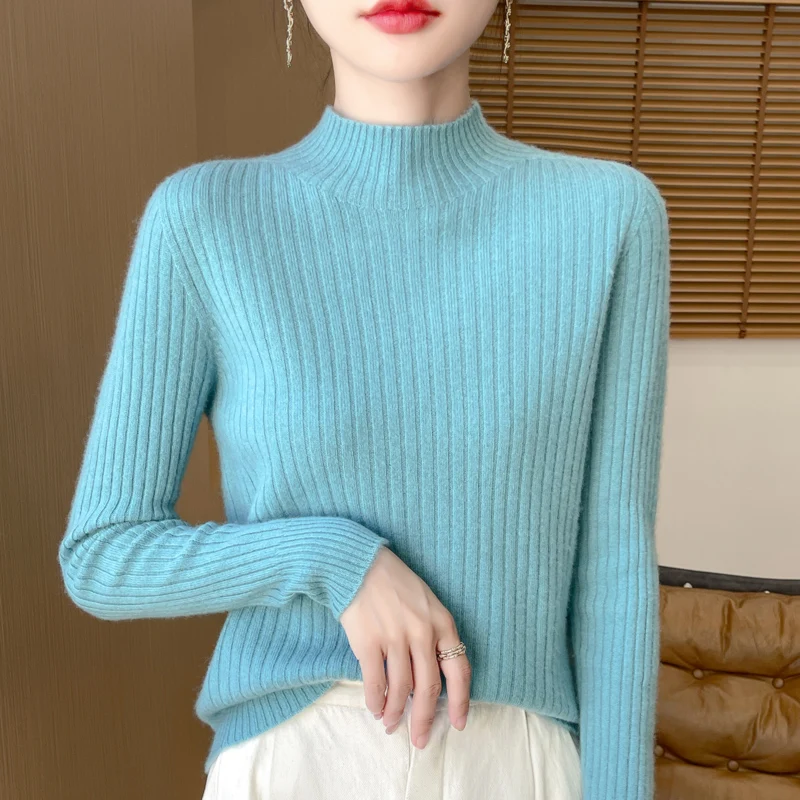 Thickened Half-High Collar Sweater Women's Autumn Winter Warm Fitting Inner Wear Slimming Base Shirt Commute Style Knitwear
Thickened Half-High Collar Sweater Women's Autumn Winter Warm Fitting Inner Wear Slimming Base Shirt Commute Style Knitwear