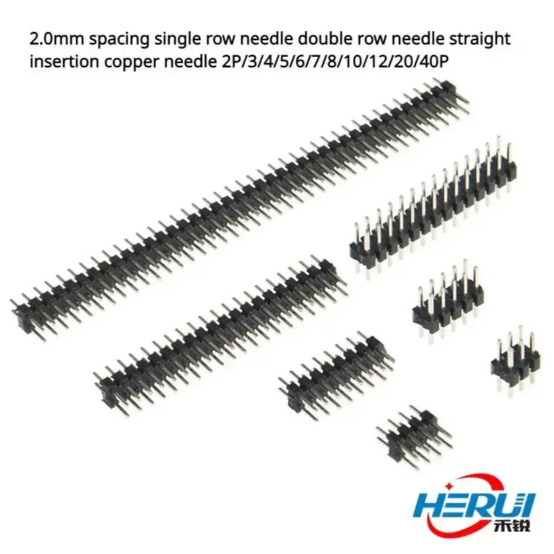 2.0mm spacing single row needle double row needle straight insertion copper needle 2P/3/4/5/6/7/8/10/12/20/40P
2.0mm spacing single row needle double row needle straight insertion copper needle 2P/3/4/5/6/7/8/10/12/20/40P