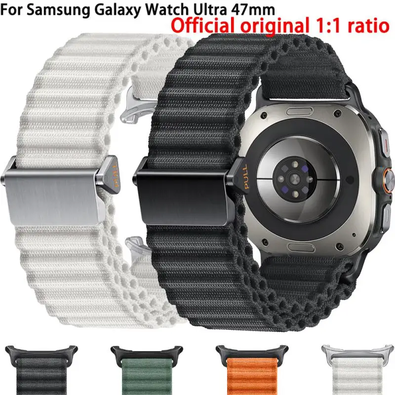 Ремешок нейлоновый для Samsung Galaxy Watch Ultra 47 мм, спортивный браслет для Galaxy Ultra Trail, официальный оригинальный ремешок с соотношением 1:1
Ремешок нейлоновый для Samsung Galaxy Watch Ultra 47 мм, спортивный браслет для Galaxy Ultra Trail, официальный оригинальный ремешок с соотношением 1:1