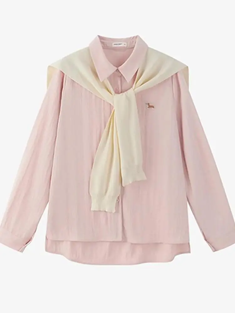 Korean Style Lazy Collar Long Sleeve Pink Shirt Women's New 2026 Spring Large Size Design Shoulder Hanging Shirt
Korean Style Lazy Collar Long Sleeve Pink Shirt Women's New 2026 Spring Large Size Design Shoulder Hanging Shirt