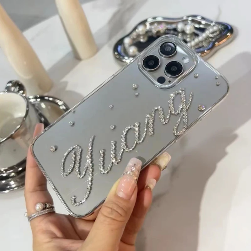 Luxury Rhinestone Customization Name Phone Cover For iPhone 16 15 14 Pro Max 13 12 11 XR Max Diamond Word Transparent Case
Luxury Rhinestone Customization Name Phone Cover For iPhone 16 15 14 Pro Max 13 12 11 XR Max Diamond Word Transparent Case