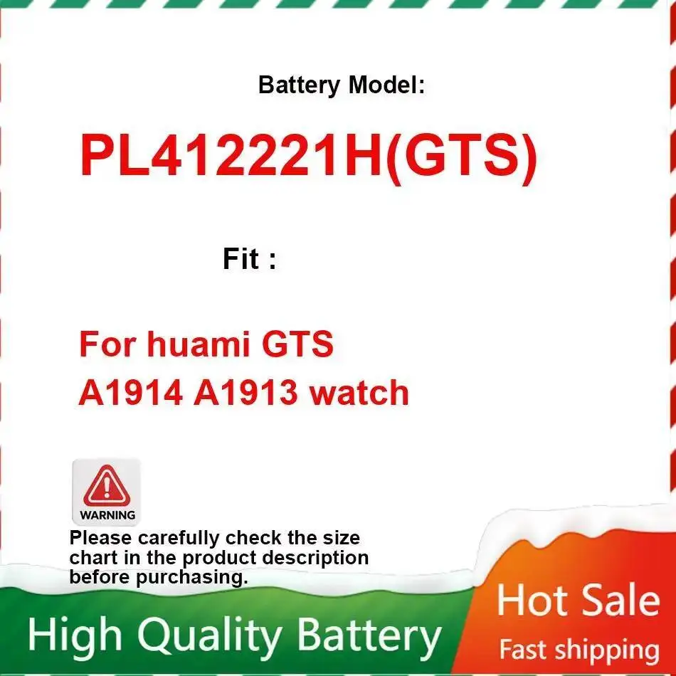 PL412221H Battery for Huami Amazafit GTS A1913 A1914 Watch 412221 220mAh + Free Tools Bateria Warranty
PL412221H Battery for Huami Amazafit GTS A1913 A1914 Watch 412221 220mAh + Free Tools Bateria Warranty