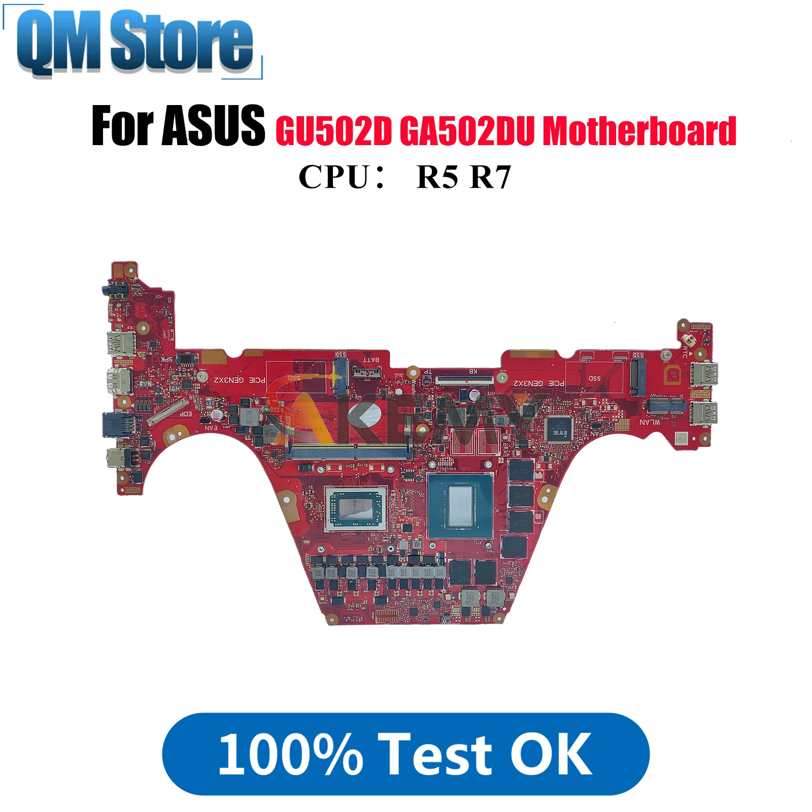 GA502DU Laptop Motherboard For ASUS ROG Zephyrus G15 GA502D GU502D GA502DU Notebook Mainboard With R5 R7 CPU 100% tests OK stk
GA502DU Laptop Motherboard For ASUS ROG Zephyrus G15 GA502D GU502D GA502DU Notebook Mainboard With R5 R7 CPU 100% tests OK stk