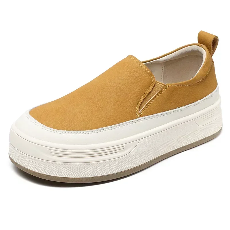 2024 4.5CM Cow Genuine Leather Designer Platform Wedge Spring Autumn Flats Slip on Women Fashion Sandals Slippers Loafer Shoes
2024 4.5CM Cow Genuine Leather Designer Platform Wedge Spring Autumn Flats Slip on Women Fashion Sandals Slippers Loafer Shoes