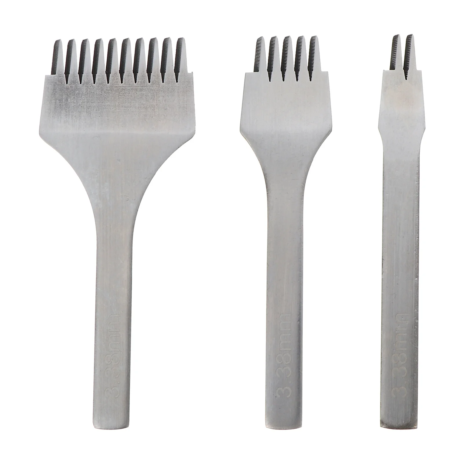 3pcs Craft Tools 2/5/10 Prong Hole Chisel For Diy Hand Stitching Punch Kit Durable Hole Punch Tool Set
3pcs Craft Tools 2/5/10 Prong Hole Chisel For Diy Hand Stitching Punch Kit Durable Hole Punch Tool Set