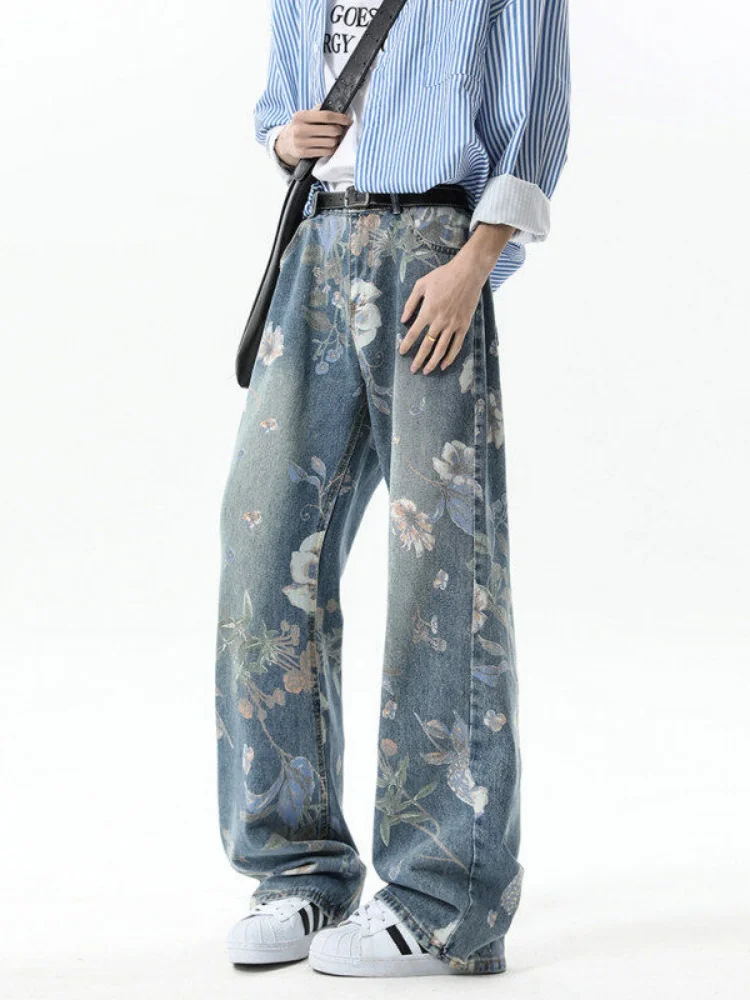 American High Street Style Men's Jeans Spring Autumn Loose Slim Wide Leg Straight Tube Long Pants Cotton Polyester Blend
American High Street Style Men's Jeans Spring Autumn Loose Slim Wide Leg Straight Tube Long Pants Cotton Polyester Blend