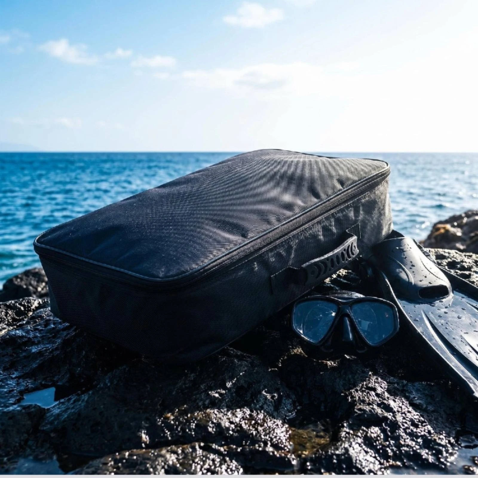 Rectangular Zippered Bag Pearl-Cotton Insert Black Storage Bag
Rectangular Zippered Bag Pearl-Cotton Insert Black Storage Bag