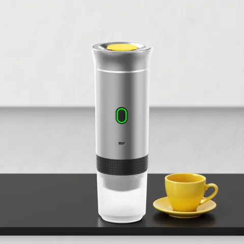 Cafetera Espresso portátil eléctrica inalámbrica para coche y hogar, cafetera para acampar, cafetera de viaje en polvo con cápsula 3 en 1