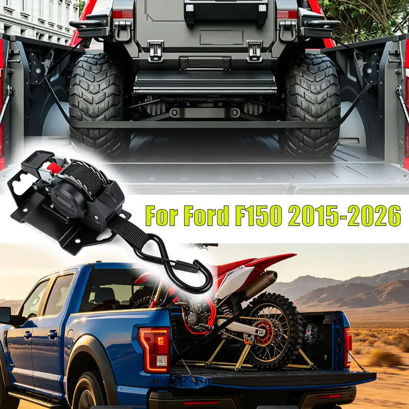 Retractable Ratchet Straps for Truck Bed Ratchet Straps with Automatic Retractable Tensioner for Ford F150 2015-2026
Retractable Ratchet Straps for Truck Bed Ratchet Straps with Automatic Retractable Tensioner for Ford F150 2015-2026