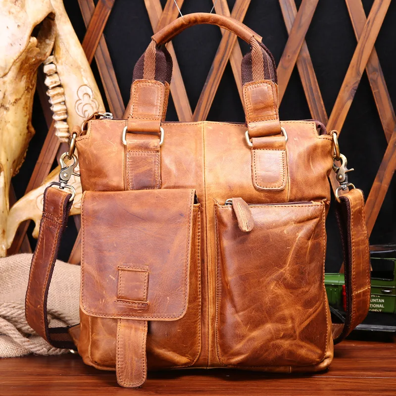 Retro crazy horse leather men's genuine leather business briefcase, carrying large-capacity men's single-shoulder crossbody bag
Retro crazy horse leather men's genuine leather business briefcase, carrying large-capacity men's single-shoulder crossbody bag