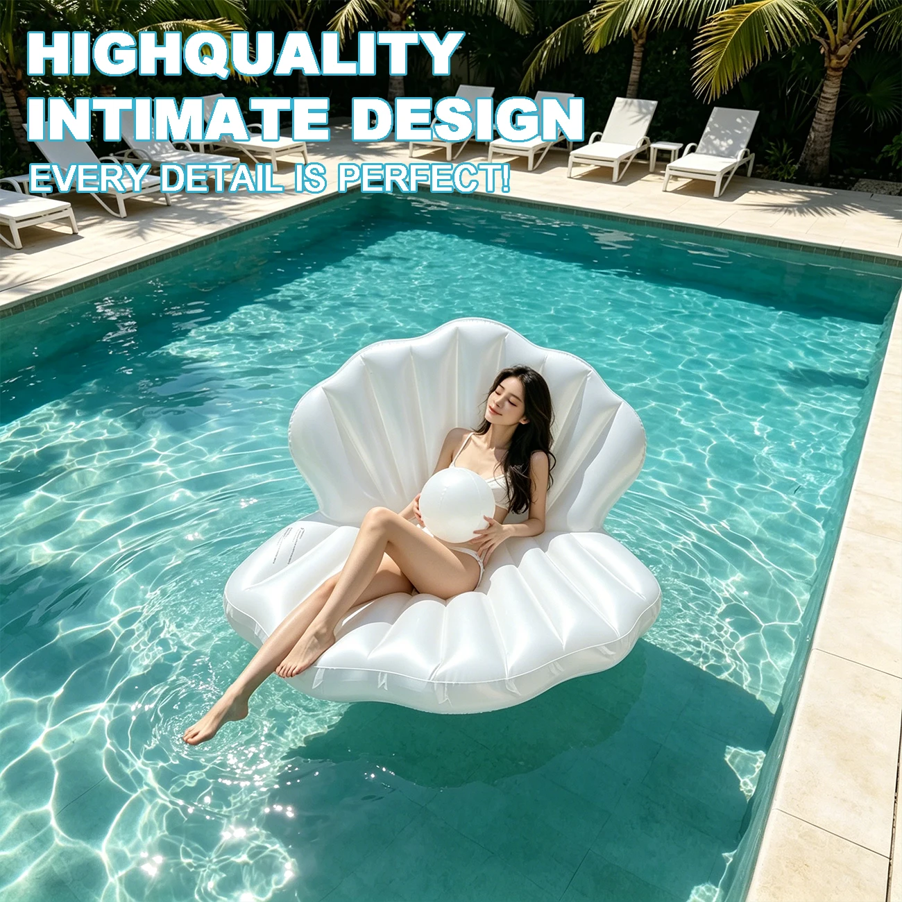 1PC Inflatable Seashell Pool Float, Giant Clam Air-Filled Toys with Pearl Ball for Kids Birthday Party Swimming Pool Summer
1PC Inflatable Seashell Pool Float, Giant Clam Air-Filled Toys with Pearl Ball for Kids Birthday Party Swimming Pool Summer