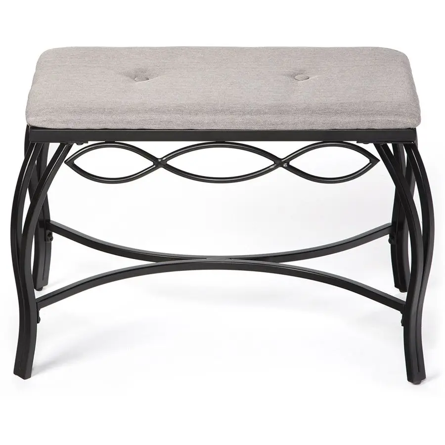 Steam Heather Gray Shoe Bench Vanity Seat for Makeup Room, Dressing Stool, Entryway Bench Powder Coated, Upholstered, Space Sav
Steam Heather Gray Shoe Bench Vanity Seat for Makeup Room, Dressing Stool, Entryway Bench Powder Coated, Upholstered, Space Sav