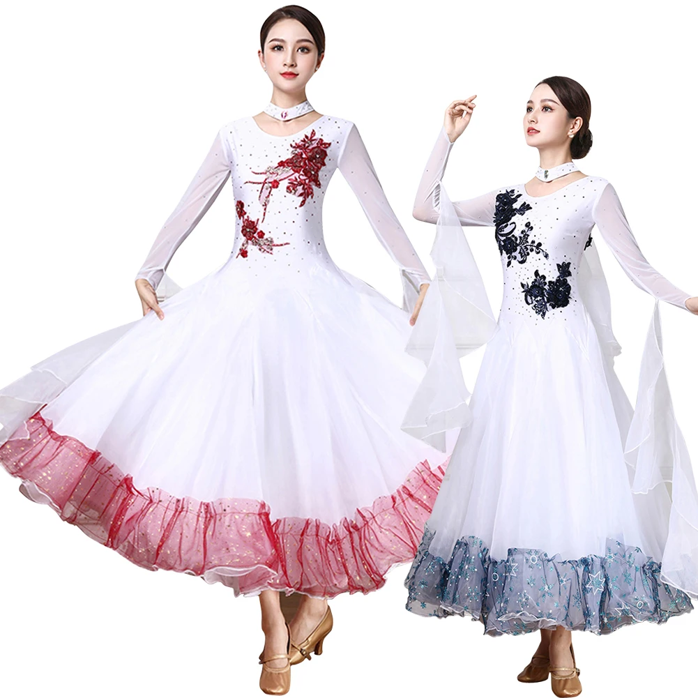 2022 Modern Dance Clothing Female New Ballroom Competition Stage Costume Women Big Swing Dress Waltz Performance Wear
2022 Modern Dance Clothing Female New Ballroom Competition Stage Costume Women Big Swing Dress Waltz Performance Wear