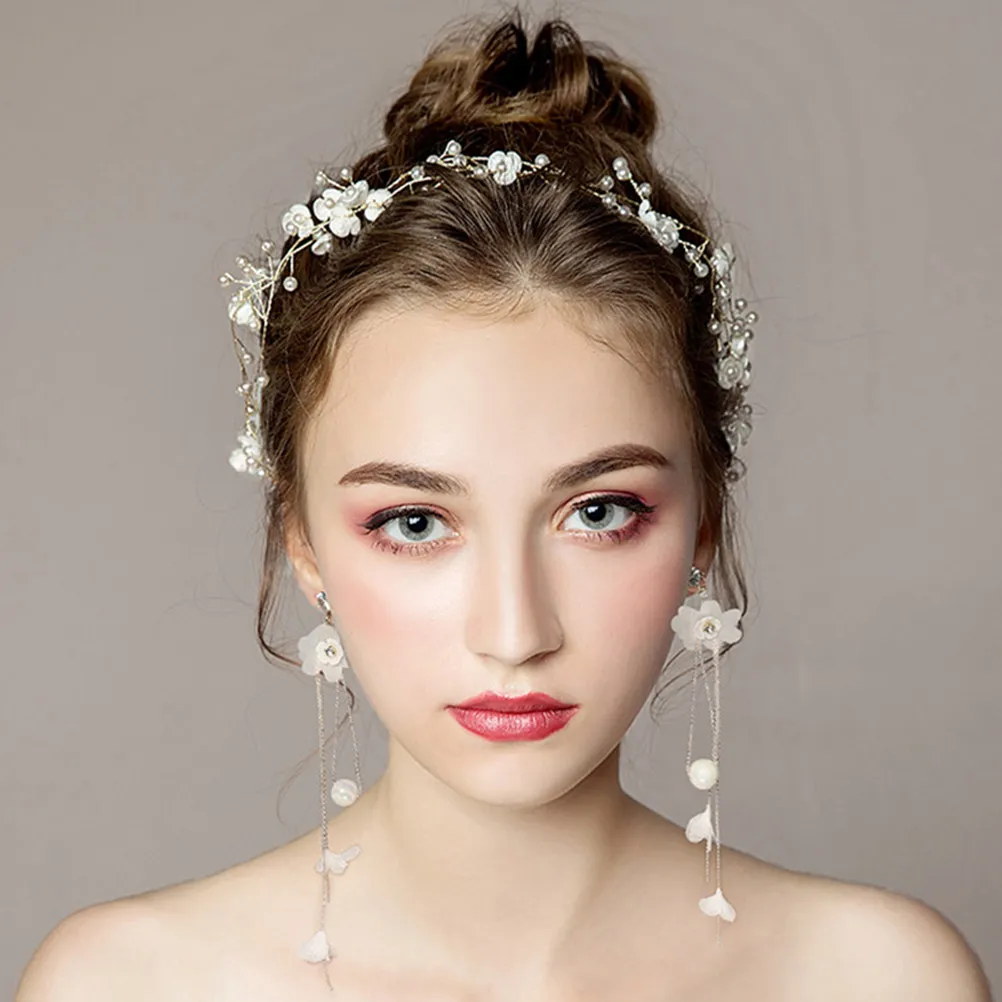 100Cm Pearl Hair Vine Bridal Headpiece Wedding Headdress Flexible Copper Wire Flower Pearl Headband for Bride Prom
100Cm Pearl Hair Vine Bridal Headpiece Wedding Headdress Flexible Copper Wire Flower Pearl Headband for Bride Prom