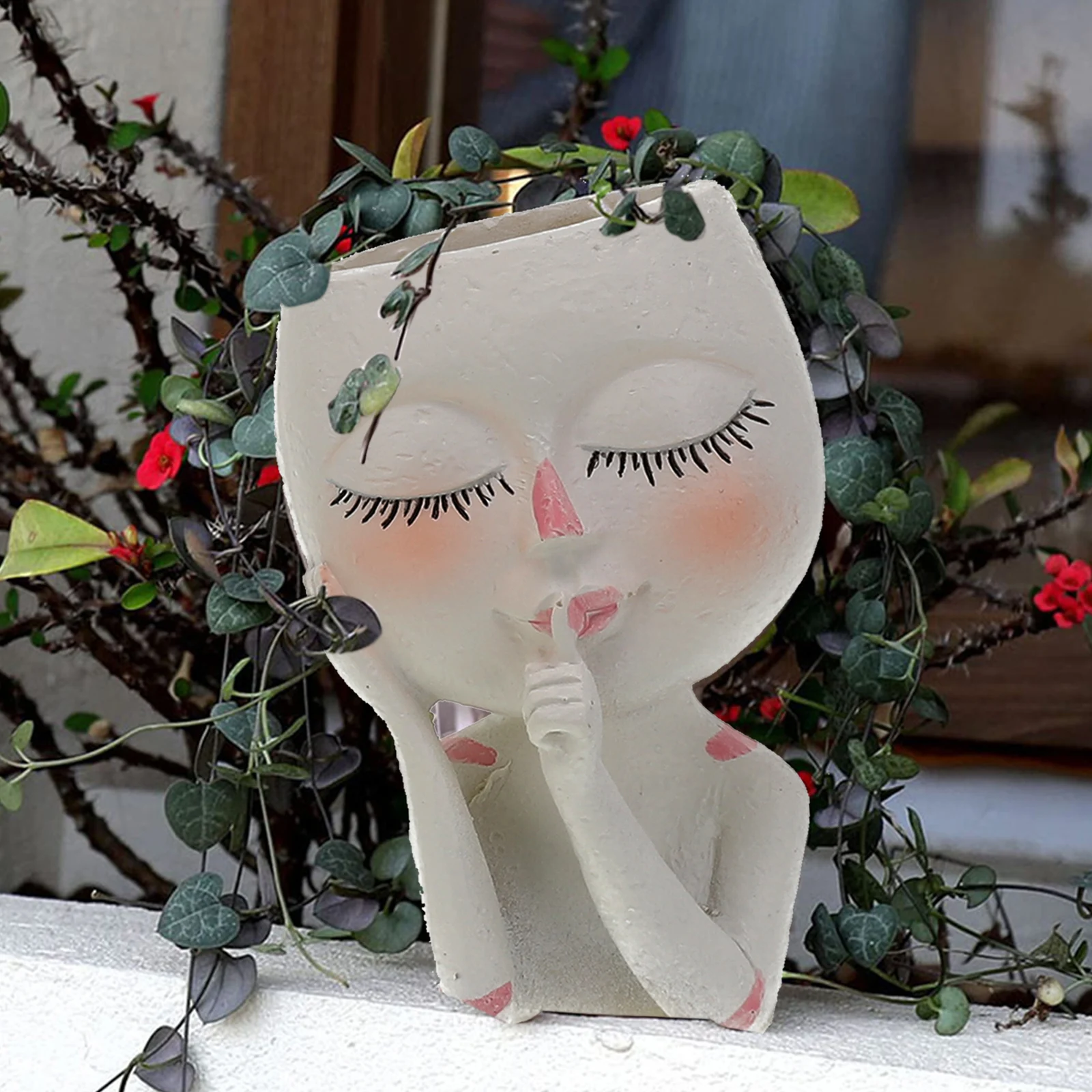 1pc Unique Face Planters Exquisite European Style Resin Flowerpot For Garden Succulents Flowers Planters Home Decoration
1pc Unique Face Planters Exquisite European Style Resin Flowerpot For Garden Succulents Flowers Planters Home Decoration