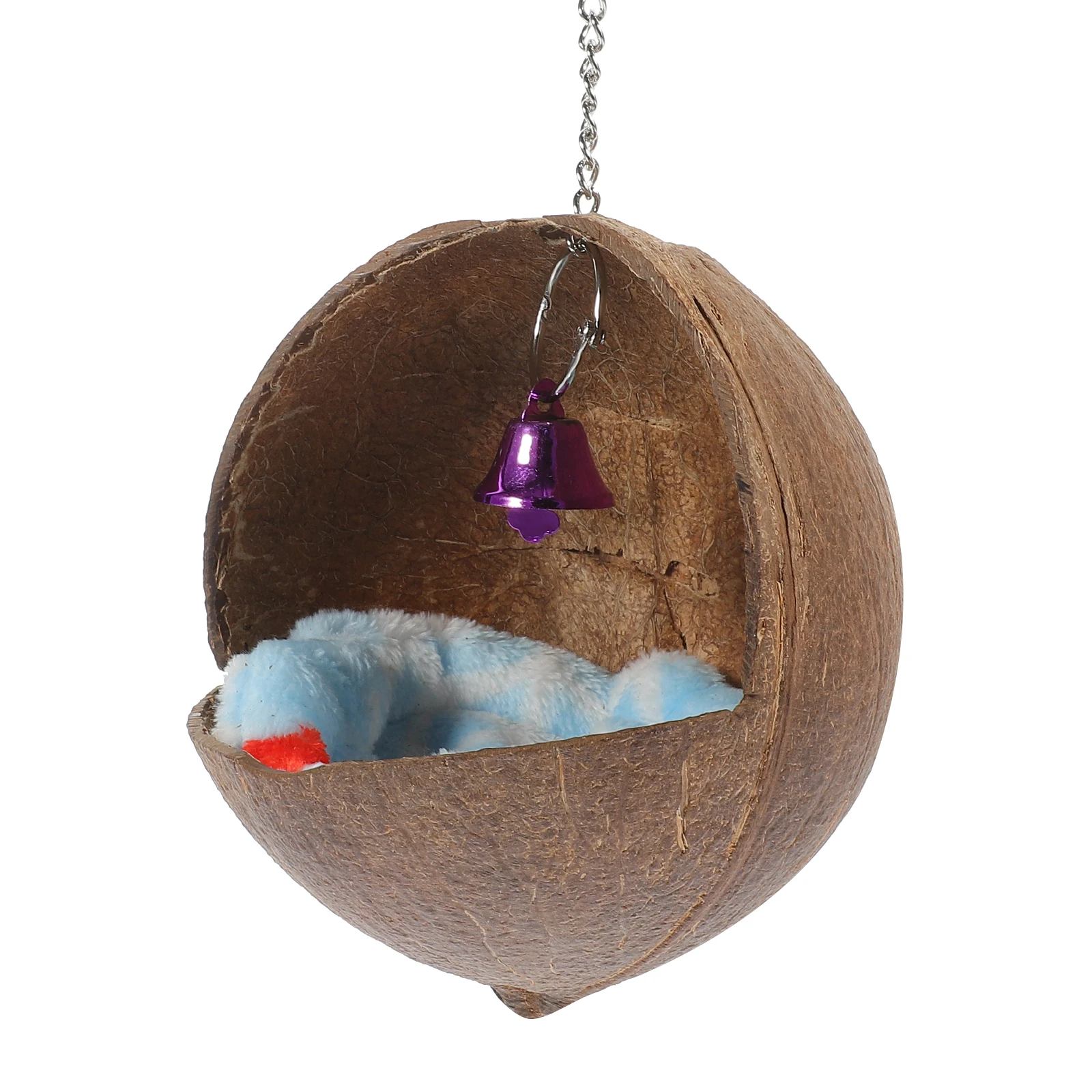 Hanging Coconut Shell Pet Nest Strong Breathable Bird Bed Cozy Shelter for Parrots and Small Birds
Hanging Coconut Shell Pet Nest Strong Breathable Bird Bed Cozy Shelter for Parrots and Small Birds
