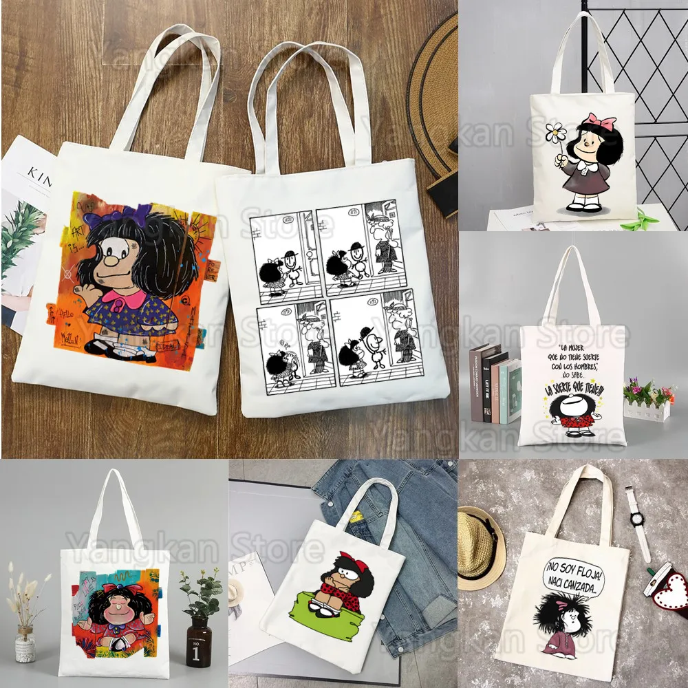 Mafalda Comic Ulzzang мультфильм Kawaii сумки-шоппер для женщин многоразовая сумка-тоут Harajuku большая вместительная сумка для покупок с принтом
Mafalda Comic Ulzzang мультфильм Kawaii сумки-шоппер для женщин многоразовая сумка-тоут Harajuku большая вместительная сумка для покупок с принтом