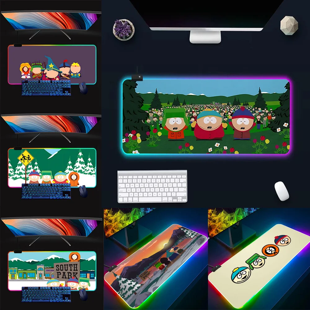 S-South Funny P-Parks RGB Pc Gamer Keyboard Mouse Pad Mousepad LED Glowing Mouse Mats Rubber Gaming Computer Mausepad
S-South Funny P-Parks RGB Pc Gamer Keyboard Mouse Pad Mousepad LED Glowing Mouse Mats Rubber Gaming Computer Mausepad