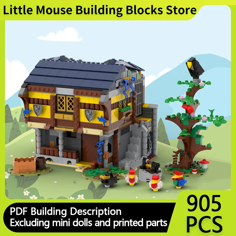 Medieval Castle Model MOC Building Bricks Street View Town Tavern Modular Technology Gifts Holiday Assemble Children Toys Suit
Medieval Castle Model MOC Building Bricks Street View Town Tavern Modular Technology Gifts Holiday Assemble Children Toys Suit