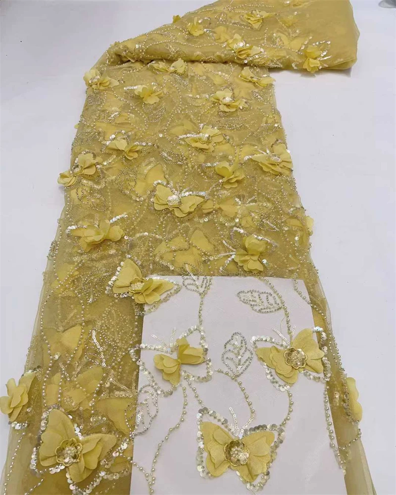 African Nigerian High-Quality 3D Applique Lace Flower Fabric with Sequins Embroidery French Lace for Wedding Party
African Nigerian High-Quality 3D Applique Lace Flower Fabric with Sequins Embroidery French Lace for Wedding Party