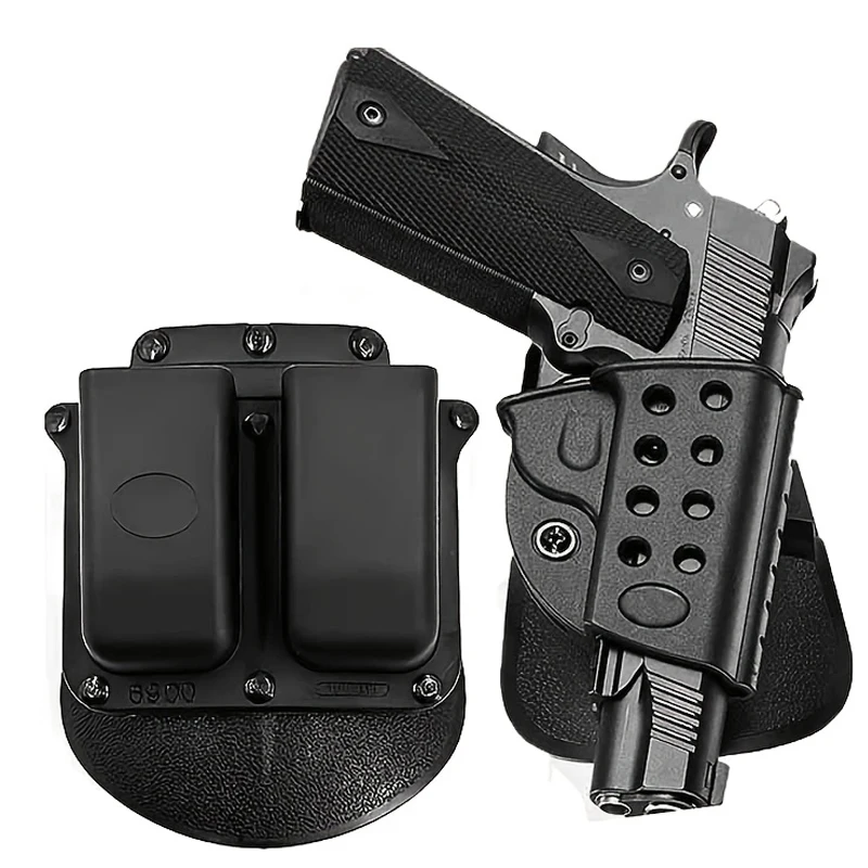 M1911 Right-Handed Holster Dual Magazine Pouch Set MOLLE Handgun Holster for AR15 M4 AK47 Magazines M1911 Pistol M1911 Holster
M1911 Right-Handed Holster Dual Magazine Pouch Set MOLLE Handgun Holster for AR15 M4 AK47 Magazines M1911 Pistol M1911 Holster