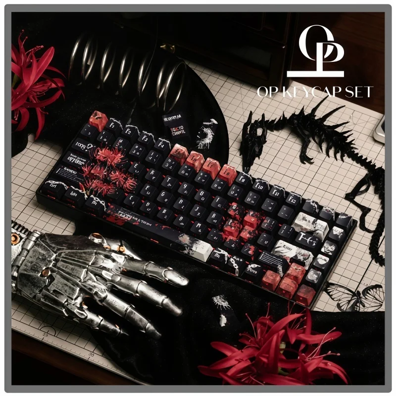 Тема Tokyo Ghoul Kaneitken, боковая резная легкая прозрачная пятисторонняя сублимационная вишня, периферийные устройства в стиле аниме, настройка