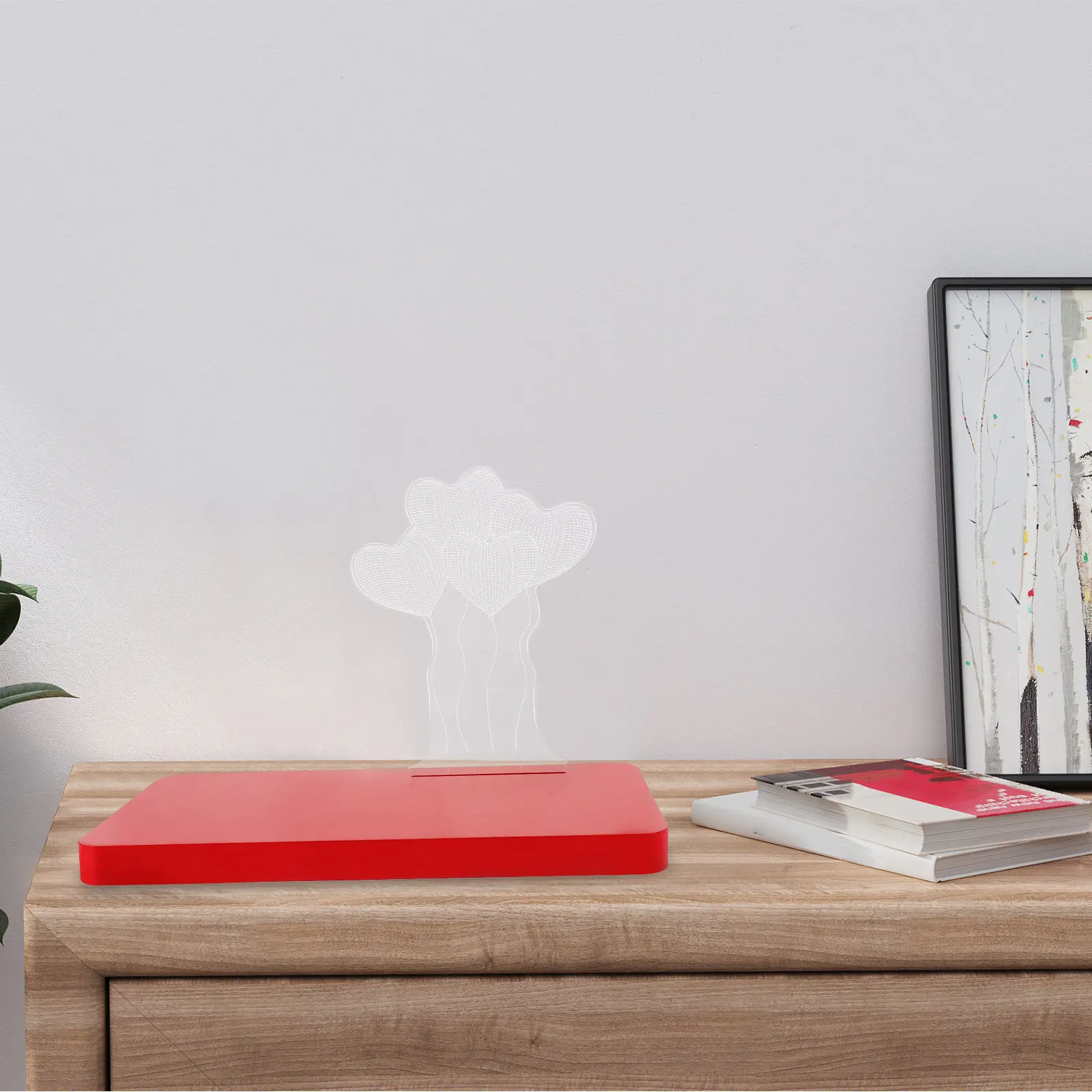 Heart Balloon Night Light Wood Base USB Powered Bedroom Decorative Lamp Color Adjustable Night Lamp for Bedside Table Room Bar
Heart Balloon Night Light Wood Base USB Powered Bedroom Decorative Lamp Color Adjustable Night Lamp for Bedside Table Room Bar