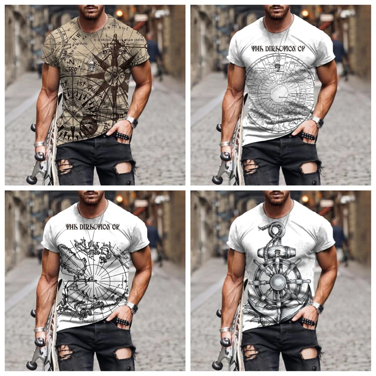 2025 Spring/Summer Fashion Street Compass Printing Men Adult Breathable Sweat Absorbing Heavy Metal Sense Daily Short Sleeves
2025 Spring/Summer Fashion Street Compass Printing Men Adult Breathable Sweat Absorbing Heavy Metal Sense Daily Short Sleeves