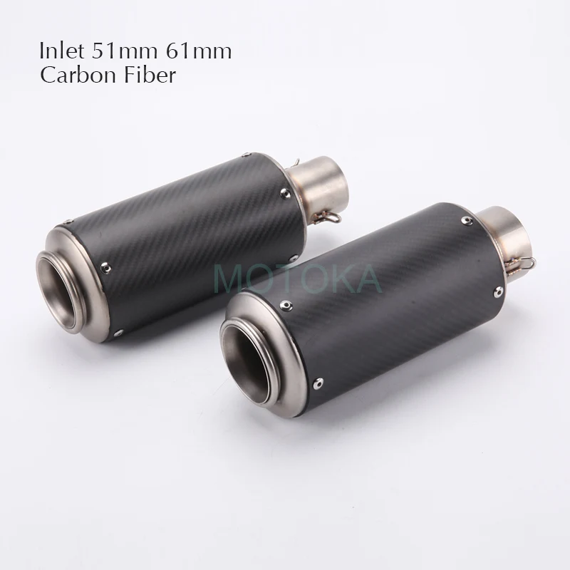 51mm 61mm Modified Carbon Fiber Exhaust Pipe S1000RR Z800 Z900 CB400 GSXR750 S1000R Z250 R25 Moto Universal Motorcycle Muffler
51mm 61mm Modified Carbon Fiber Exhaust Pipe S1000RR Z800 Z900 CB400 GSXR750 S1000R Z250 R25 Moto Universal Motorcycle Muffler