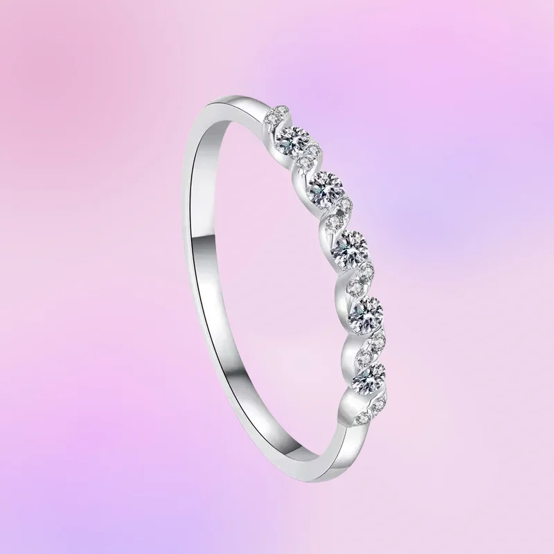 Classic Fine Jewelry Excellent Rings Wave PT950 Platinum VVS1 D Color 0.198CT Moissanite Diamond Sparkling Women Wedding GiftVal
Classic Fine Jewelry Excellent Rings Wave PT950 Platinum VVS1 D Color 0.198CT Moissanite Diamond Sparkling Women Wedding GiftVal