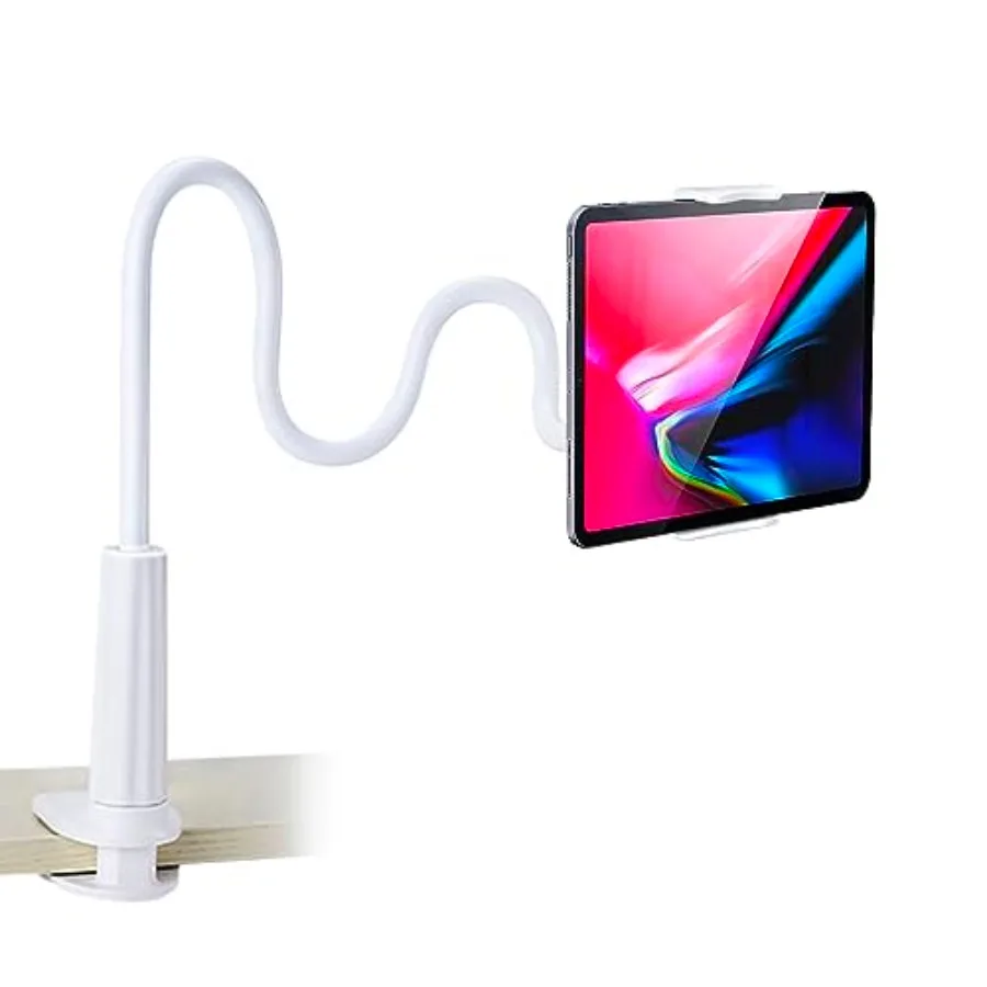 Tablet Cell Phone Adjustable Universal Gooseneck Bed Lazy Holder Stand Mount - Flexible Arm 360 Mount Clip Bracket White
Tablet Cell Phone Adjustable Universal Gooseneck Bed Lazy Holder Stand Mount - Flexible Arm 360 Mount Clip Bracket White