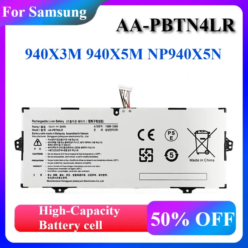Аккумулятор для ноутбука Samsung AA-PBTN4LR NoteBook 9 Pro 15 NP940X3M NP940X5M NP940X5N X01US X02US K01US K02US Ноутбук 15,4 В 54 Втч
Аккумулятор для ноутбука Samsung AA-PBTN4LR NoteBook 9 Pro 15 NP940X3M NP940X5M NP940X5N X01US X02US K01US K02US Ноутбук 15,4 В 54 Втч