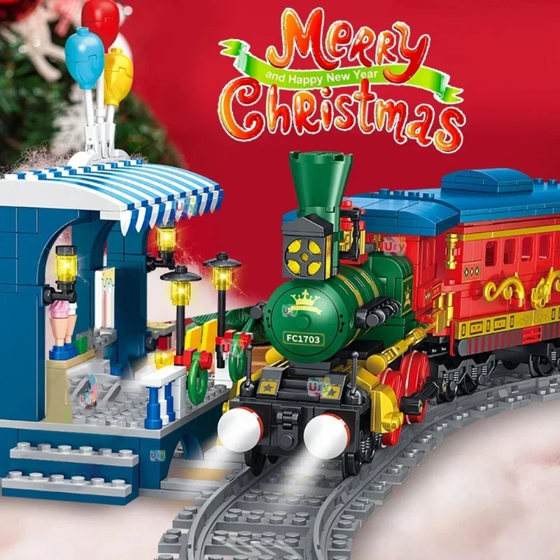 Christmas Steam Train Electric Building Blocks, City Vehicle Model with Rechargeable Motor, Festival Desktop Ornament Gift
Christmas Steam Train Electric Building Blocks, City Vehicle Model with Rechargeable Motor, Festival Desktop Ornament Gift
