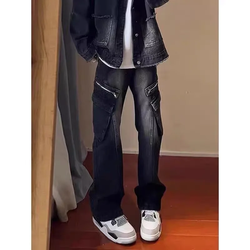 Мужские джинсы Bla Knife прямого кроя, весенне-осенние, в американском стиле, с множеством карманов, рабочая одежда, Cleanfit, зауженные, расклешенные брюки
Мужские джинсы Bla Knife прямого кроя, весенне-осенние, в американском стиле, с множеством карманов, рабочая одежда, Cleanfit, зауженные, расклешенные брюки