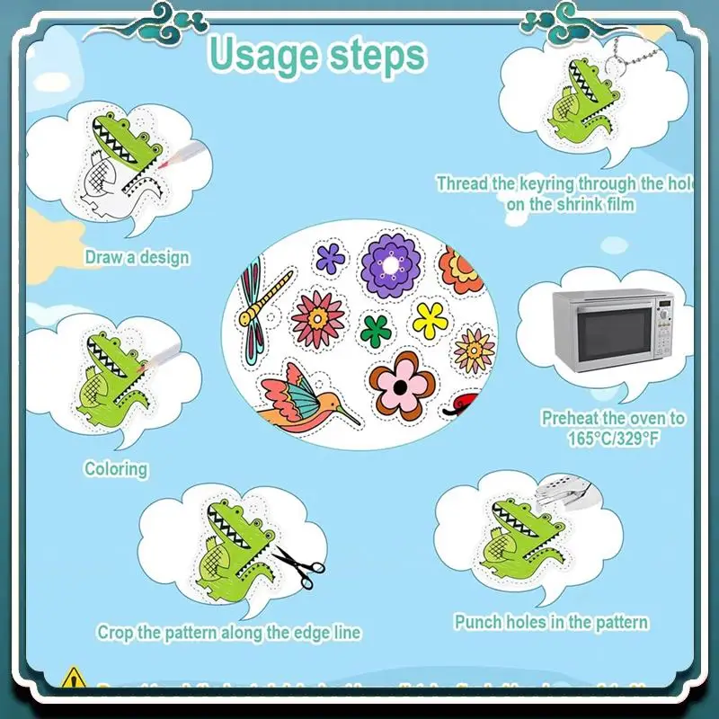 Premium 218 Pcs Shrink Plastic Sheets Kit: 15 Plastic Sheets, Keychains, Hole Punch, And Pencils For Crafts. Perfect For Kids
Premium 218 Pcs Shrink Plastic Sheets Kit: 15 Plastic Sheets, Keychains, Hole Punch, And Pencils For Crafts. Perfect For Kids