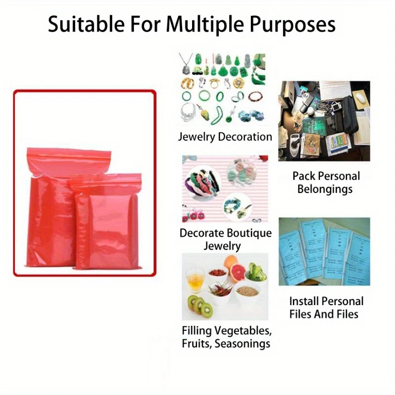 Red Plastic Storage Zipper Pouches, Well‑sealed Reusable Bags, Ideal for Snacks and Tiny Daily Sundries for Household Packing
Red Plastic Storage Zipper Pouches, Well‑sealed Reusable Bags, Ideal for Snacks and Tiny Daily Sundries for Household Packing
