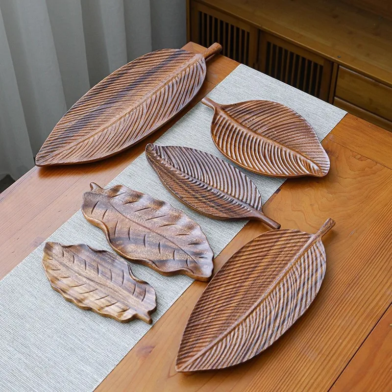 LH Wooden Tea Tray Walnut Plate Handmade Leaf Household Snack Fruit Plate
LH Wooden Tea Tray Walnut Plate Handmade Leaf Household Snack Fruit Plate