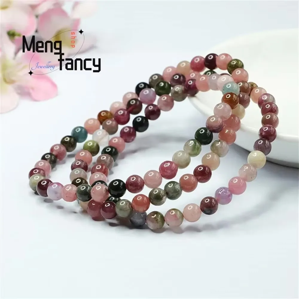 Natural Tourmaline Exquisite Elegant Simple High-grade Bracelet Candy Crystal Strings Colourful Sexy Young Girls Fashion Jewelry
Natural Tourmaline Exquisite Elegant Simple High-grade Bracelet Candy Crystal Strings Colourful Sexy Young Girls Fashion Jewelry
