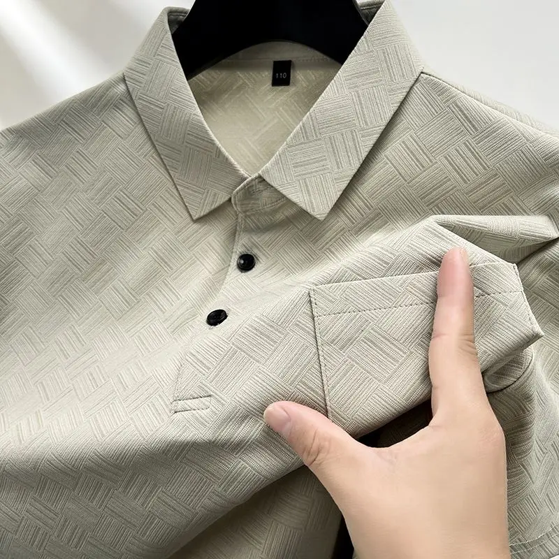Summer V-neck T-shirt Men Clothing Golf Polo Shirt Short Sleeve Business Casual Solid Tops Luxury Brand Tees High-end Pockets
Summer V-neck T-shirt Men Clothing Golf Polo Shirt Short Sleeve Business Casual Solid Tops Luxury Brand Tees High-end Pockets