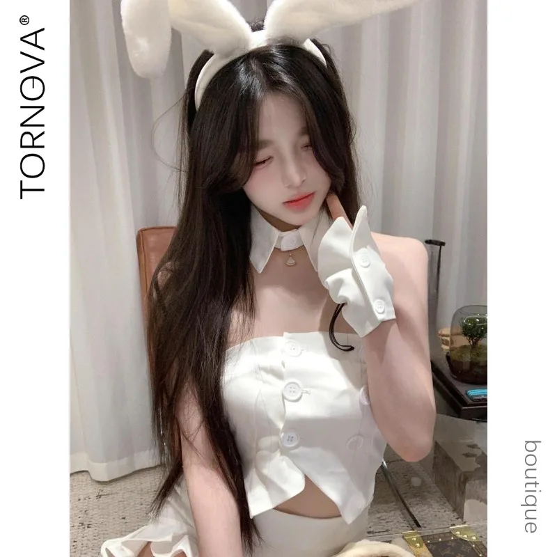 Tornova Women Mesh Patchwork Sexy Interesting Bunny Girl Chiffon Solid Color High Waisted Knitting Strapless Versatile Sexy Set
Tornova Women Mesh Patchwork Sexy Interesting Bunny Girl Chiffon Solid Color High Waisted Knitting Strapless Versatile Sexy Set