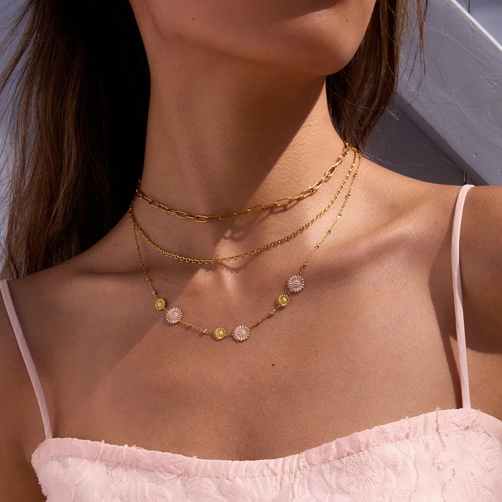ENFASHION Para Mujer ожерелье-цепочка с ромашками для женщин из нержавеющей стали 18 К позолоченное Delicacte модные украшения повседневная одежда P3615
ENFASHION Para Mujer ожерелье-цепочка с ромашками для женщин из нержавеющей стали 18 К позолоченное Delicacte модные украшения повседневная одежда P3615