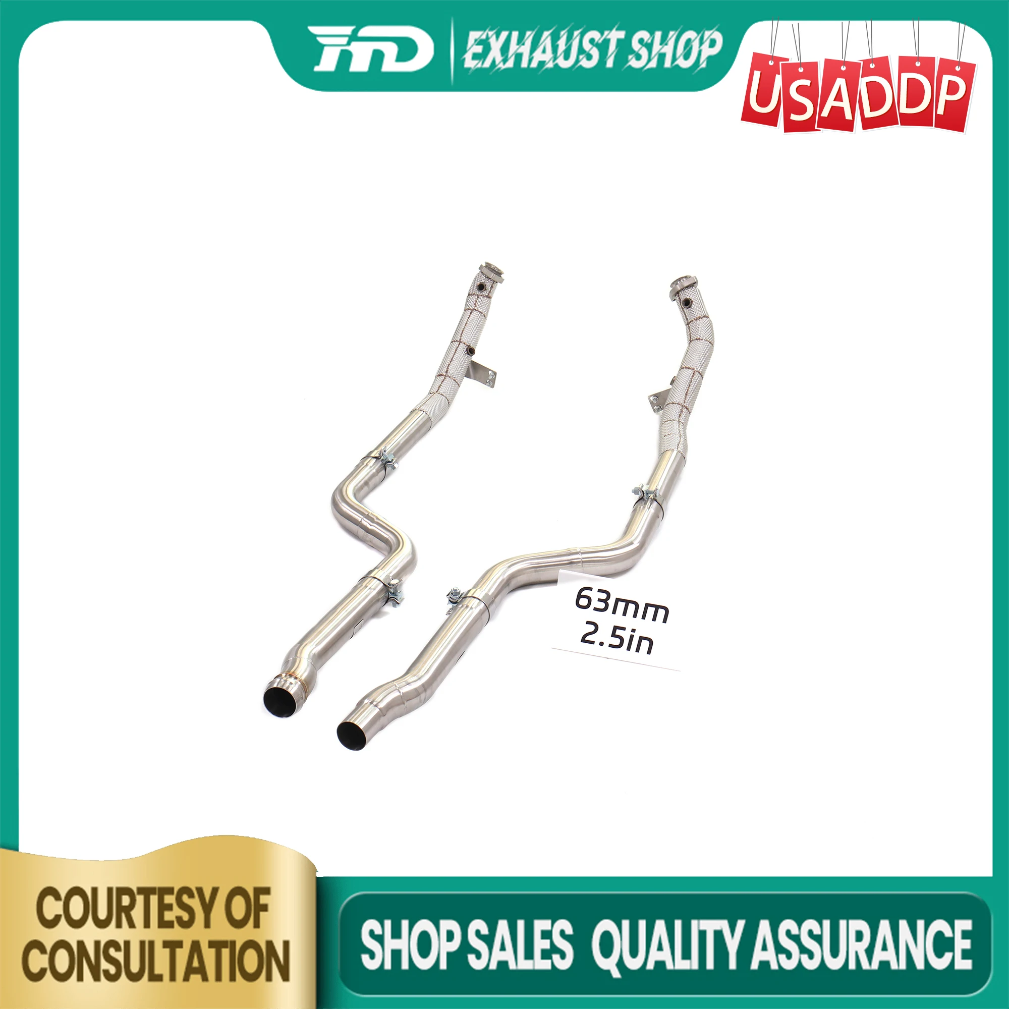 Exhaust system for Mercedes Benz CLS350 W218 3.5L Heat shields SS304 Downpipe Non-destructive installation
Exhaust system for Mercedes Benz CLS350 W218 3.5L Heat shields SS304 Downpipe Non-destructive installation