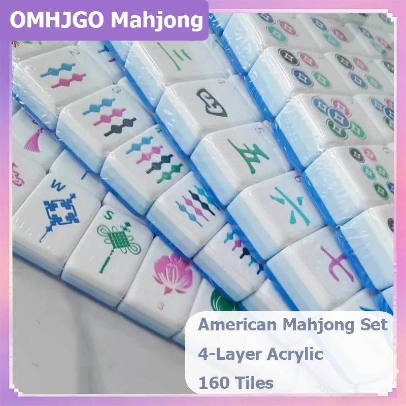 OMHJGO 4-Layer Acrylic American Mahjong Set Dark Blue Mahjong Tiles for Adult Board Game Surprise Gifts Portable Mah Jongg Sets
OMHJGO 4-Layer Acrylic American Mahjong Set Dark Blue Mahjong Tiles for Adult Board Game Surprise Gifts Portable Mah Jongg Sets