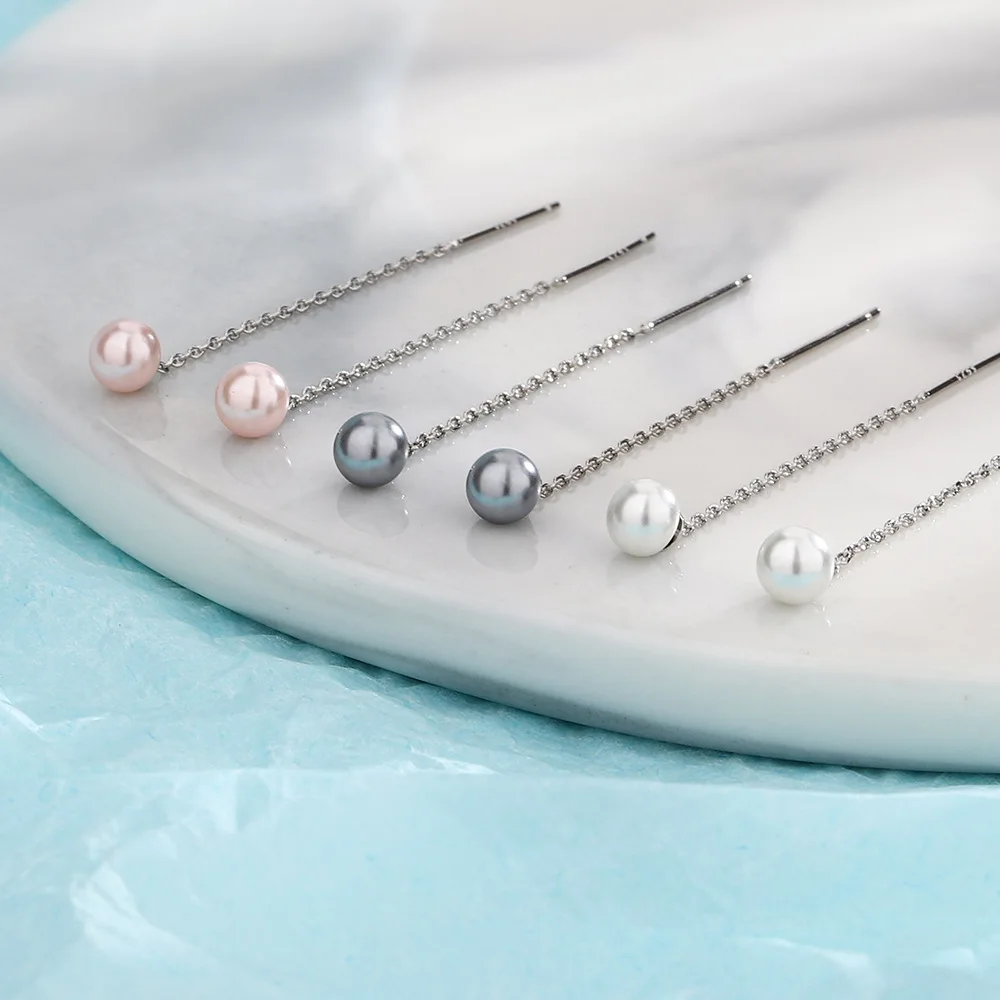 Real 925 Sterling Silver 5mm Pearl 45mm Chain Tassel Drop Earring for Women Party Classic Fine Jewelry Light Luxury Accessories
Real 925 Sterling Silver 5mm Pearl 45mm Chain Tassel Drop Earring for Women Party Classic Fine Jewelry Light Luxury Accessories