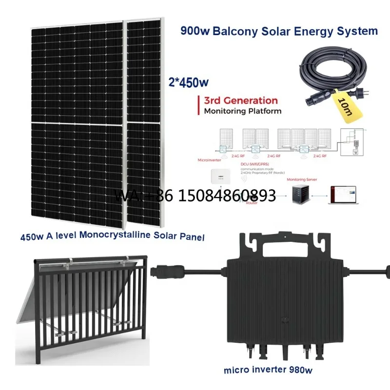 Solar balcony power generation900W PV Panel System Balcony Power Plant 450W Glass Mono Solar Panel Pv System
Solar balcony power generation900W PV Panel System Balcony Power Plant 450W Glass Mono Solar Panel Pv System