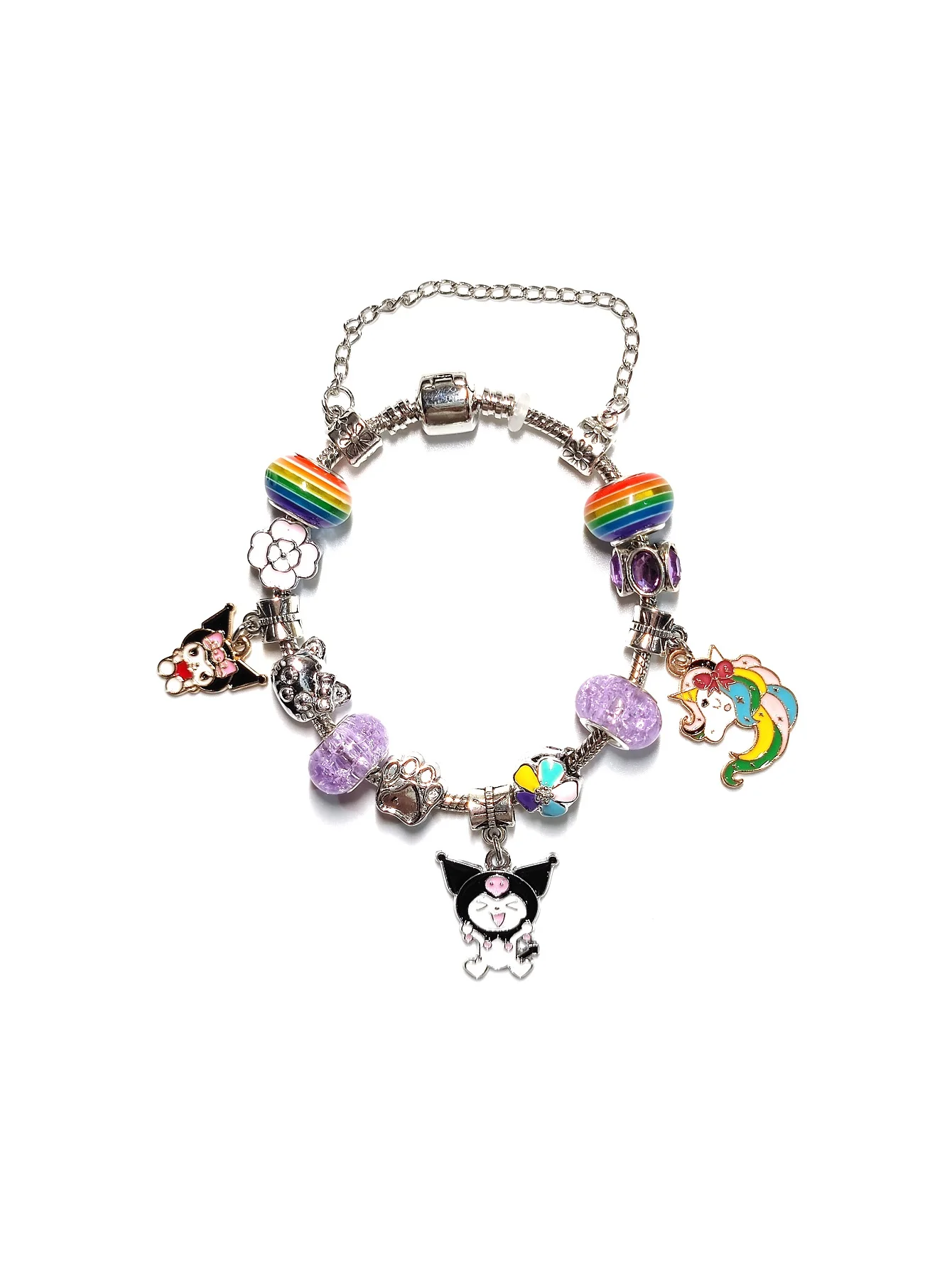 1Pcs Kuromi Charms Bracelet Anime Cartoon Figure Beads Pendant DIY Bangle for Couple Kawaii Jewelry Accessories Gift
1Pcs Kuromi Charms Bracelet Anime Cartoon Figure Beads Pendant DIY Bangle for Couple Kawaii Jewelry Accessories Gift