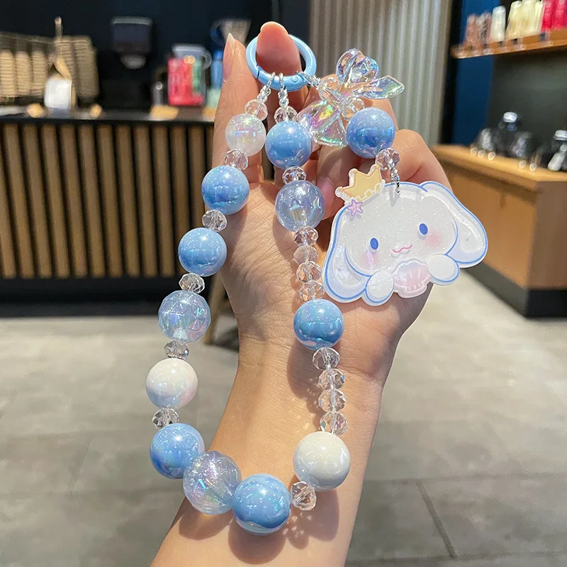 Sanrio Kuromi Melody Cinnamoroll Beads W/Card Phone Chain Charm Lanyard Sweet Cute Hello Kitty Keychain Bag Pendant Accessories 
Sanrio Kuromi Melody Cinnamoroll Beads W/Card Phone Chain Charm Lanyard Sweet Cute Hello Kitty Keychain Bag Pendant Accessories