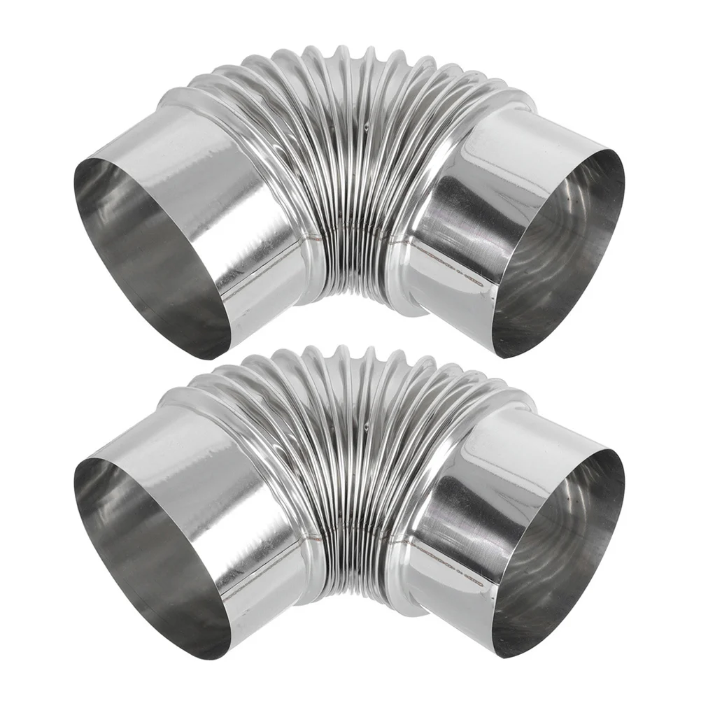 2 pcs Stainless Steel Pipe Kit 90 Degree Elbow For Wood Stove Tent Camping Flue Chimney Extension Vent Pipe Stove Pipes 
2 pcs Stainless Steel Pipe Kit 90 Degree Elbow For Wood Stove Tent Camping Flue Chimney Extension Vent Pipe Stove Pipes