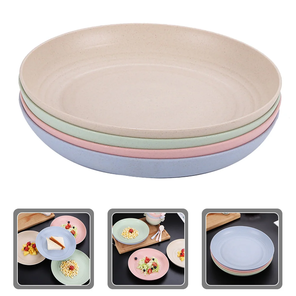 4 шт., набор тарелок с фруктами и защитой от падения, круглая сервировочная тарелка для кухни, домашнего использования, многофункциональный поднос для еды, многоразовая десертная тарелка в западном стиле
4 шт., набор тарелок с фруктами и защитой от падения, круглая сервировочная тарелка для кухни, домашнего использования, многофункциональный поднос для еды, многоразовая десертная тарелка в западном стиле